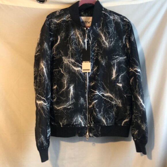 NWT Weiv Lightning Print Bomber  Small - Picture 1 of 5